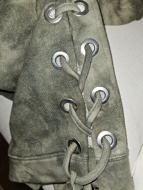 For Cynthia Sweatshirt Dress Grommet Detail Size S